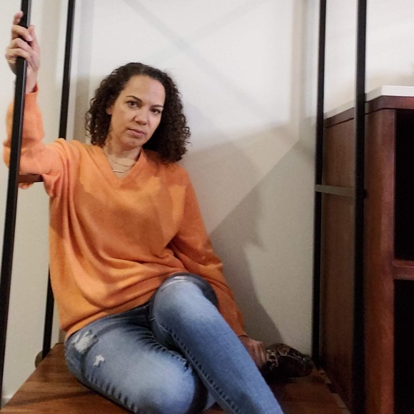 Men's Club Room Cashmere Peach Colored Sweater - Picture 1 of 4